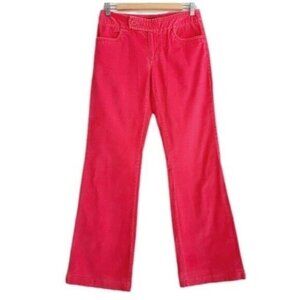 DAVID BITTON - Buffalo Lou Pink Velour Flare Pants Sz 2 Flawed